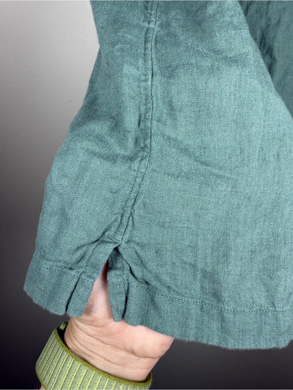 Theory Noll Linen Camp Shirt In Balsam Sz M - Picture 12 of 12